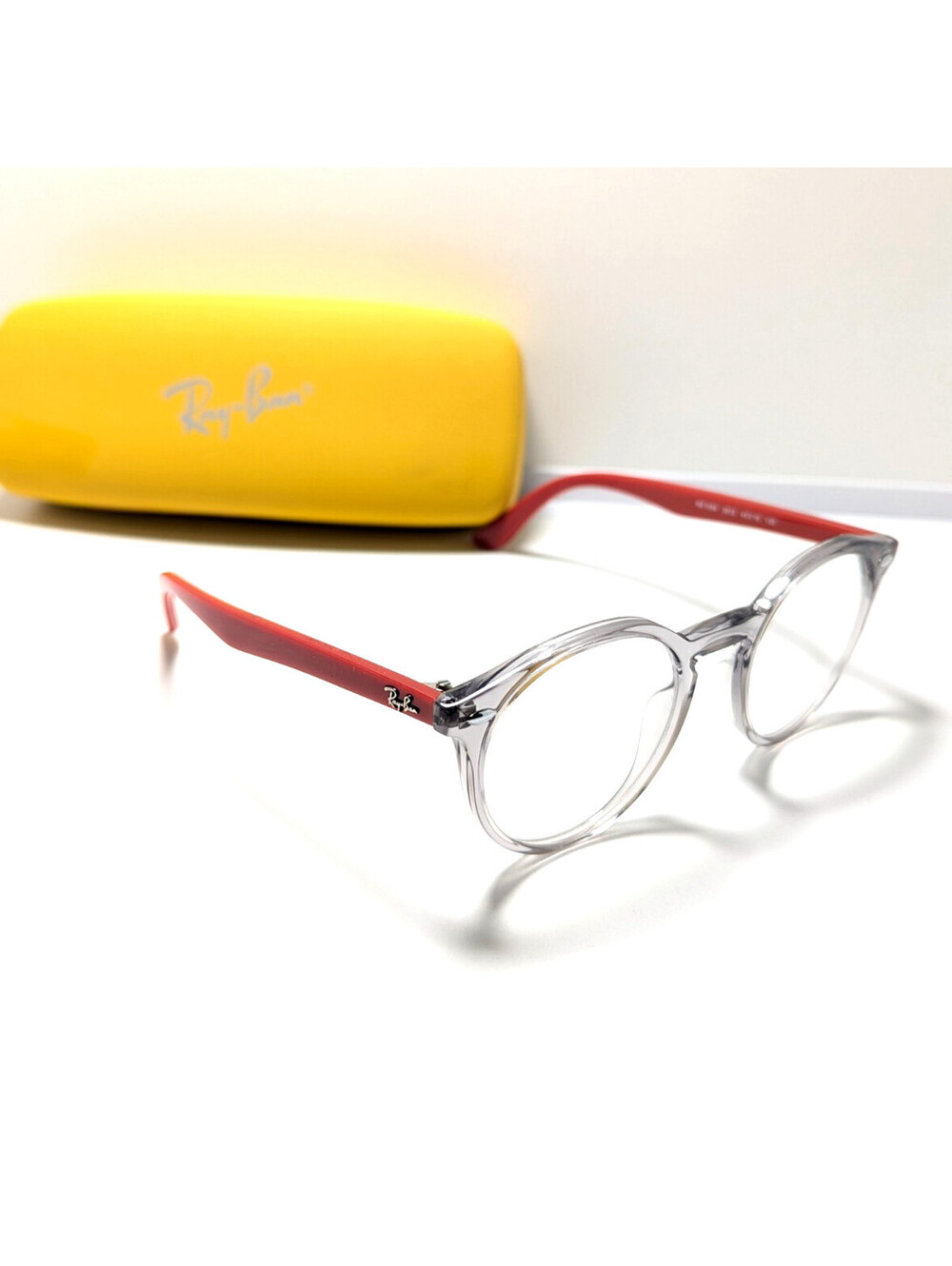 Ray-Ban RB1594 3812 Gray Red Panto KIDS Toddlers Eyeglasses 44-19-130 w/ Case